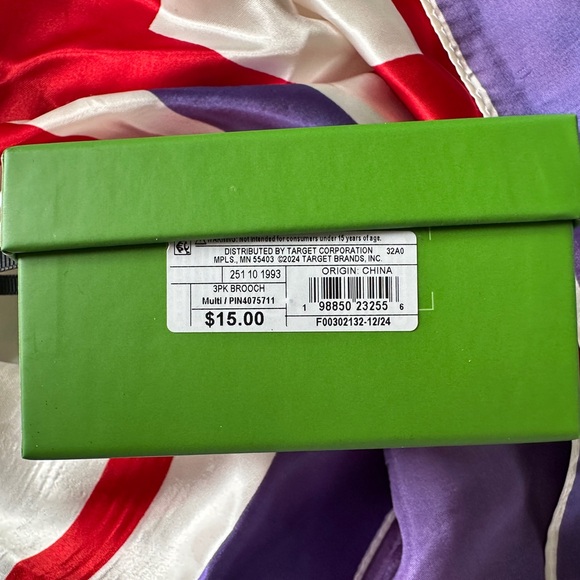 Kate Spade Green Brooch Set with Gold Accents - Picture 4 of 4